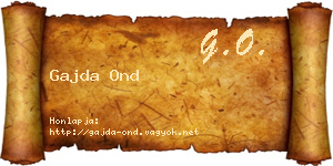 Gajda Ond névjegykártya